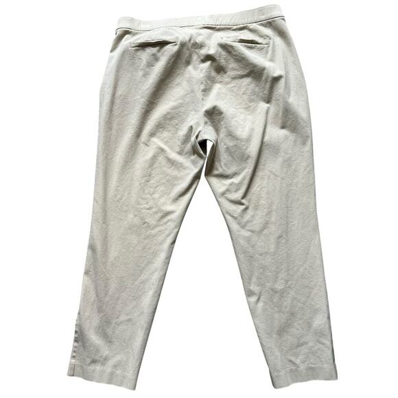J.Jill Women’s Stretch Tapered Pants Sz16 Beige Ankle Length Pull-On Comfort Fit - Picture 2 of 8